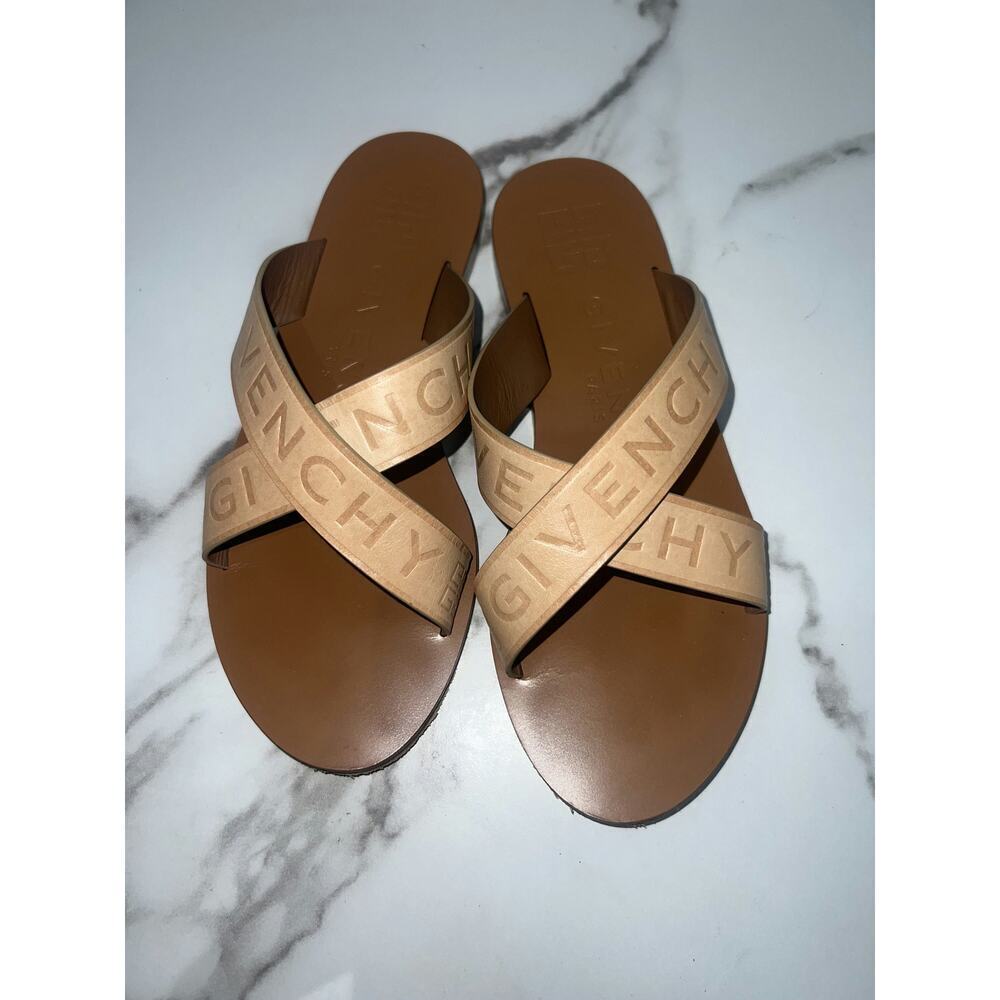 Givenchy Calfskin Logo Strap Sandals - Size 35.5 - Picture 2 of 3